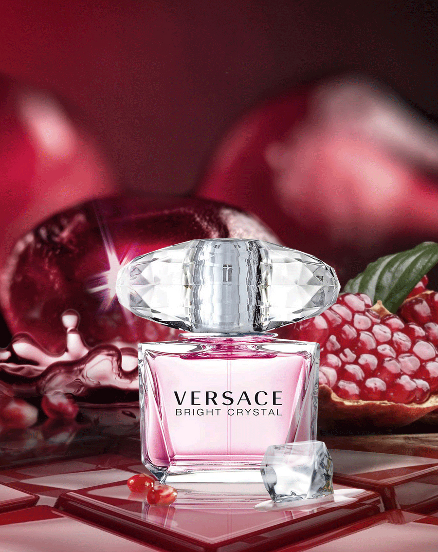 حجم و طراحی عطر ورساچه برایت کریستال صورتی