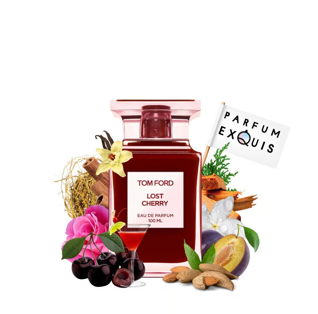 حجم و طراحی عطر تام فورد لاست چری