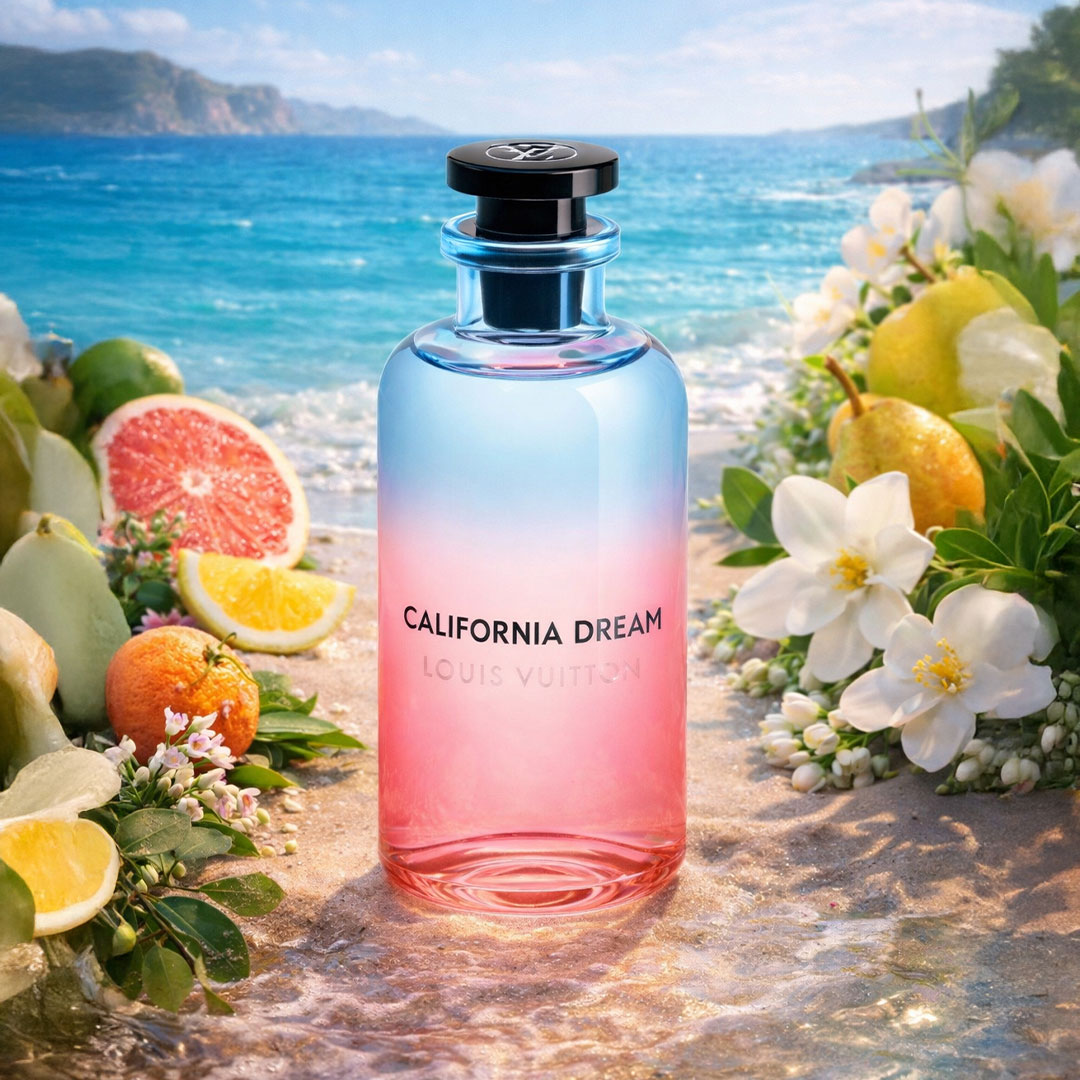 حجم و طراحی عطر لویی ویتون کالیفورنیا دریم
