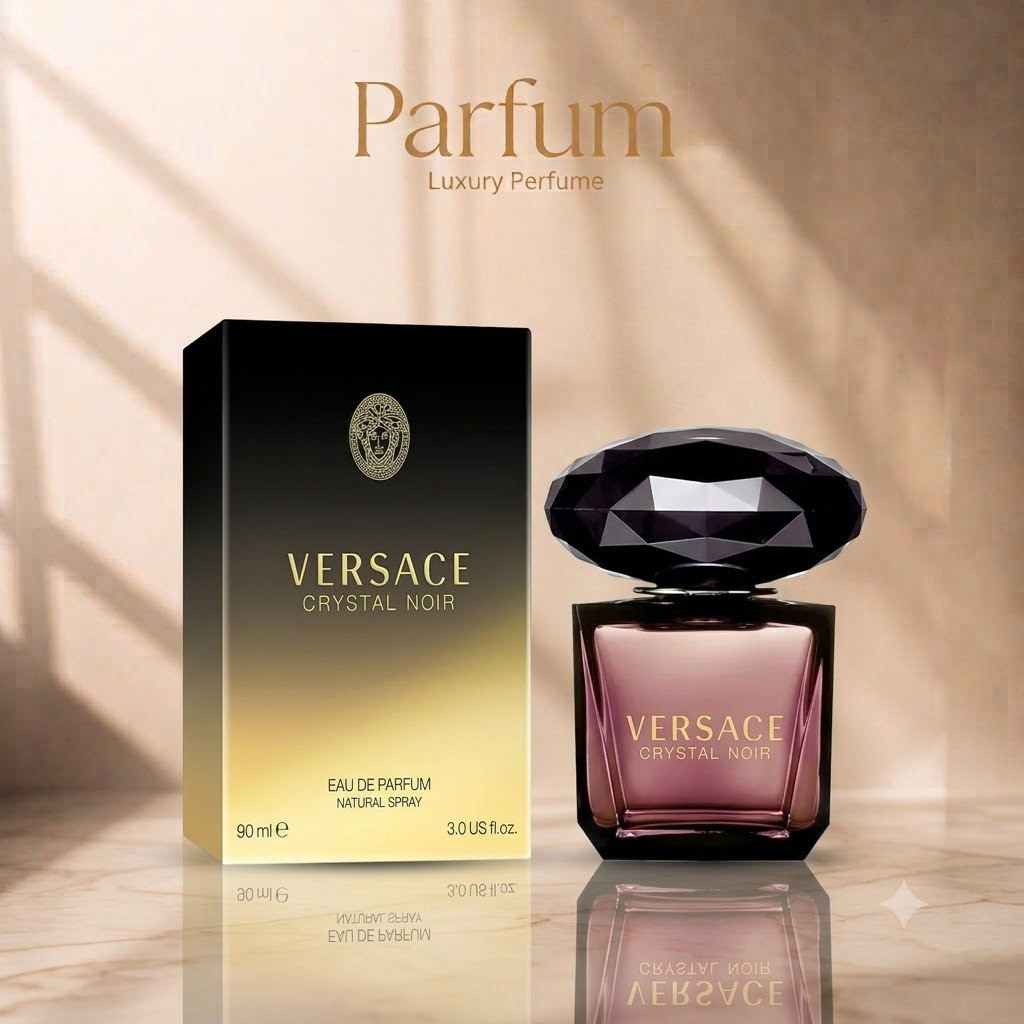 عطر ورساچه کریستال نویر حجم و طراحی عطر ورساچه کریستال نویر